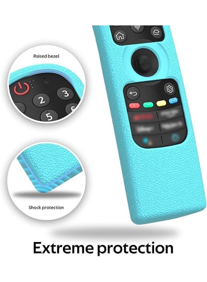 Silicone Magic Remote Cover Compatible with LG MR22GN/MR23GN/MR24GN OLED Smart TV, Shockproof Protective Cover Waterproof LG Remote with Loop (Turquoise) - Image 3